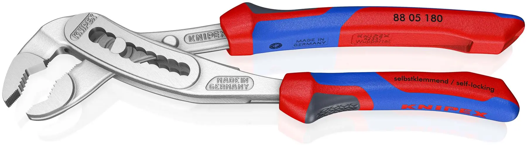 KNIPEX Alligator Water Pump Pliers 180mm Chrome with Comfort Handles 88 05 180 - Image 2