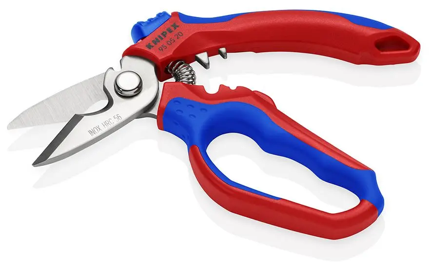 Knipex Angled Electricians Shears Scissors 160mm Multi Component Grips 95 05 20 SB - Image 5
