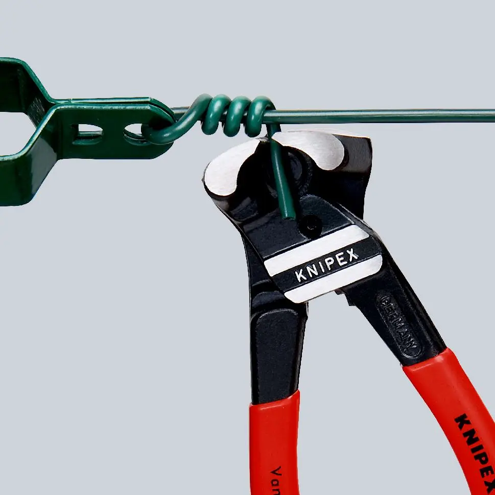 KNIPEX Bolt End Cutting Nipper Pliers High Lever Transmission 200mm Plastic Coated 61 01 200 SB - Image 3