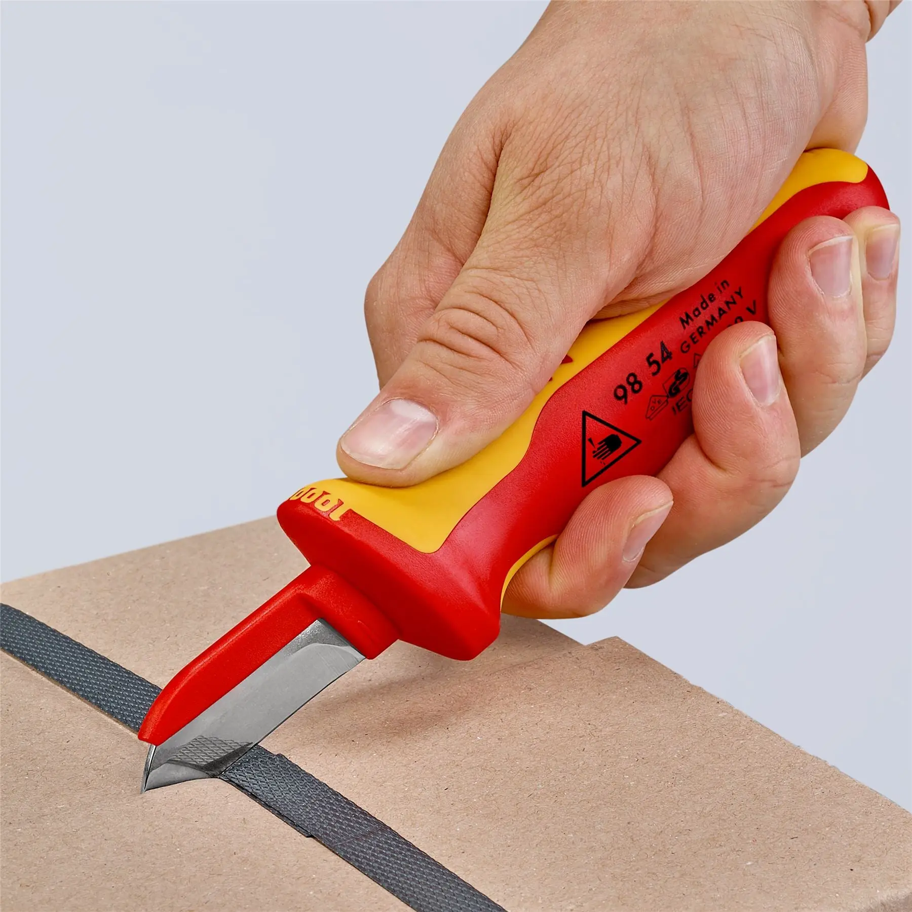 Knipex Cable Knife 190mm VDE Insulated 98 54 - Image 10