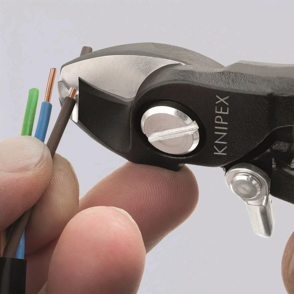 KNIPEX Cable Shears and NYM Cable Cutting Stripping 165mm Plastic Coated Handles 95 41 165 - Image 5