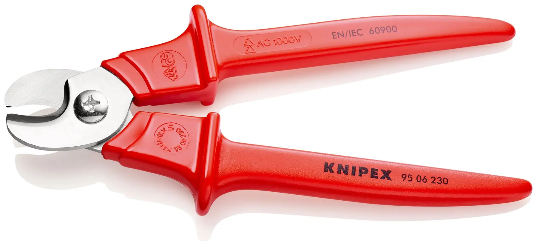 KNIPEX Cable Shears Cutters VDE Insulated Cuts Cable up to 16mm Diameter 230mm Plastic Insulated Handles 95 06 230 SB - Image 2