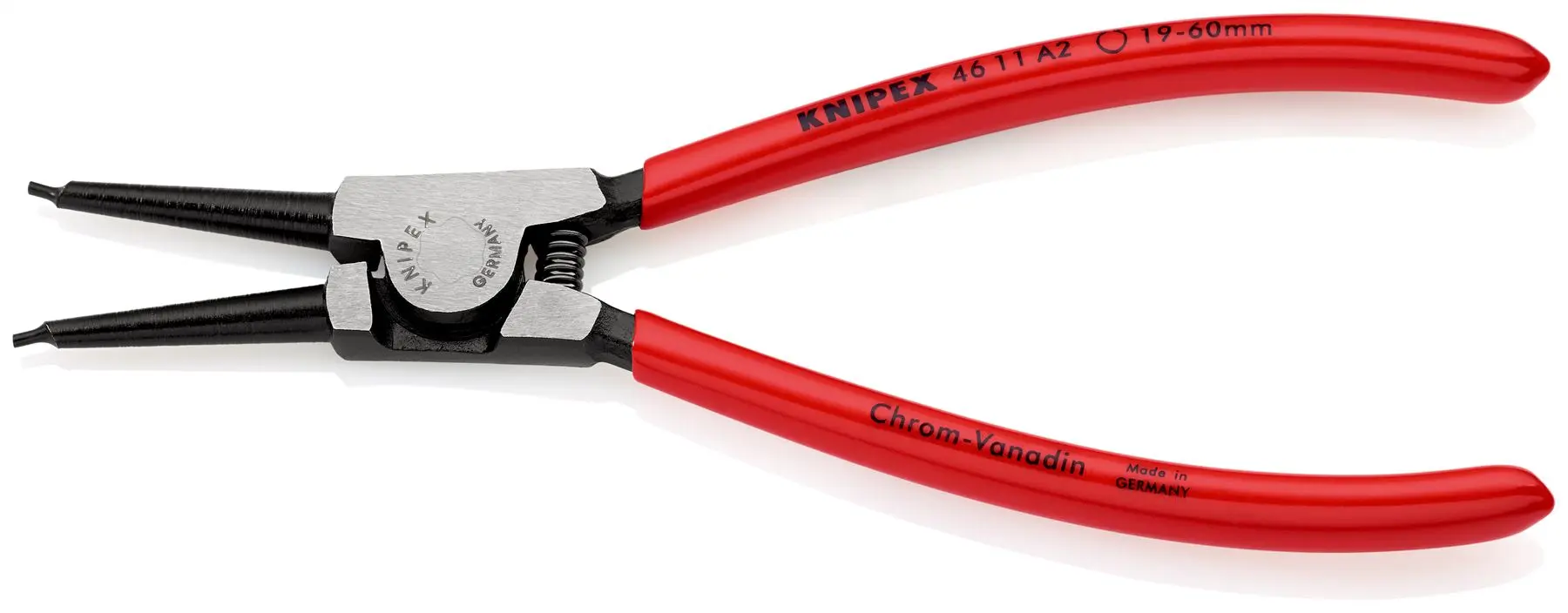 KNIPEX Circlip Pliers for External Circlips on Shafts 180mm 1.8mm Diameter Tips 46 11 A2 SB - Image 2