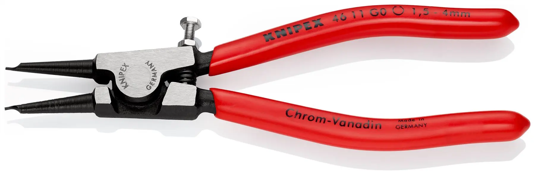 KNIPEX Circlip Pliers for Grip Rings on Shafts 140mm 0.9mm Diameter Tips 46 11 G0 - Image 2