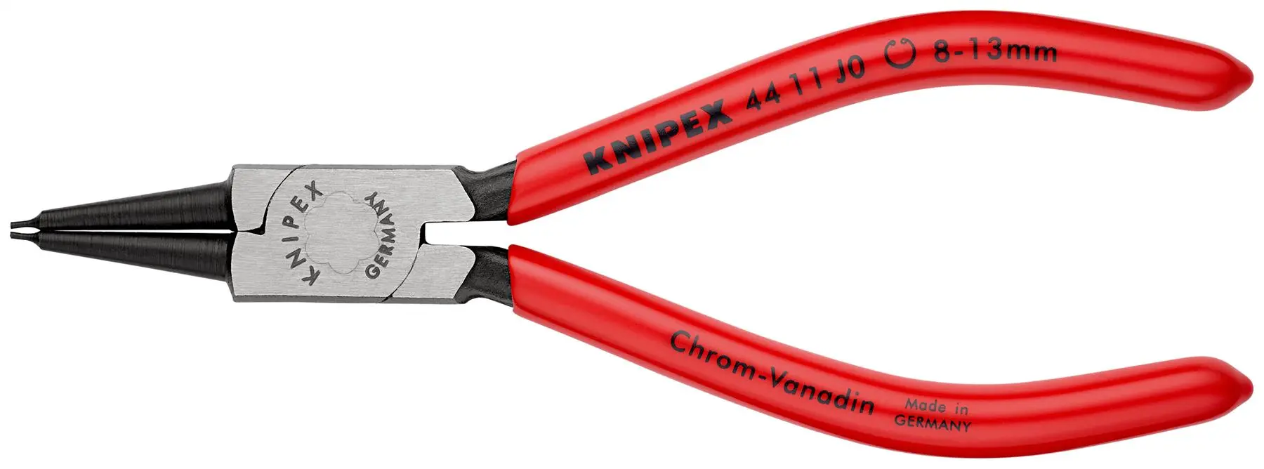 KNIPEX Circlip Pliers for Internal Circlips in Bore Holes 140mm 0.9mm Diameter Tips 44 11 J0