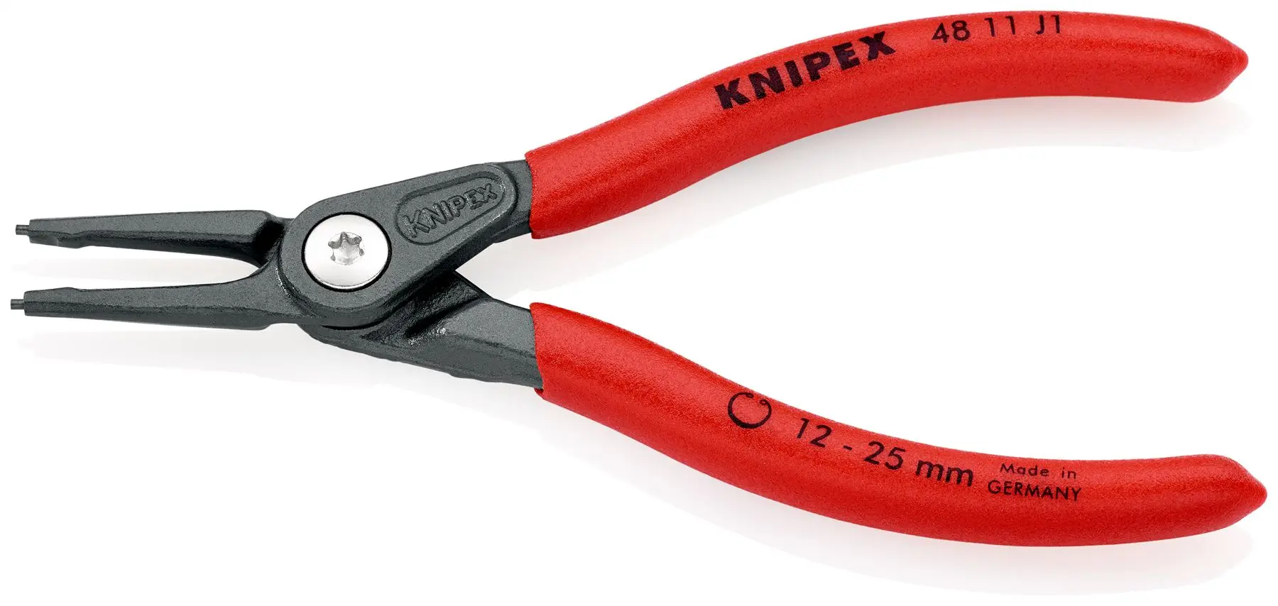 KNIPEX Circlip Pliers for Internal Circlips in Bore Holes 140mm 1.3mm Diameter Tips 48 11 J1 - Image 2
