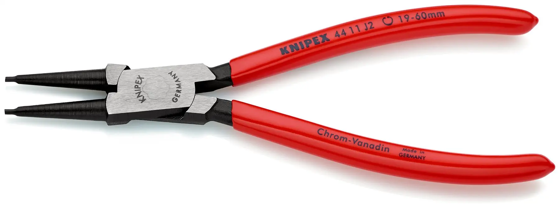 KNIPEX Circlip Pliers for Internal Circlips in Bore Holes 180mm 1.8mm Diameter Tips 44 11 J2 - Image 2