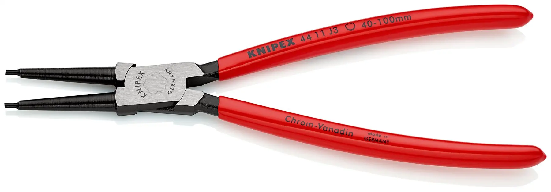 KNIPEX Circlip Pliers for Internal Circlips in Bore Holes 225mm 2.3mm Diameter Tips 44 11 J3 - Image 2