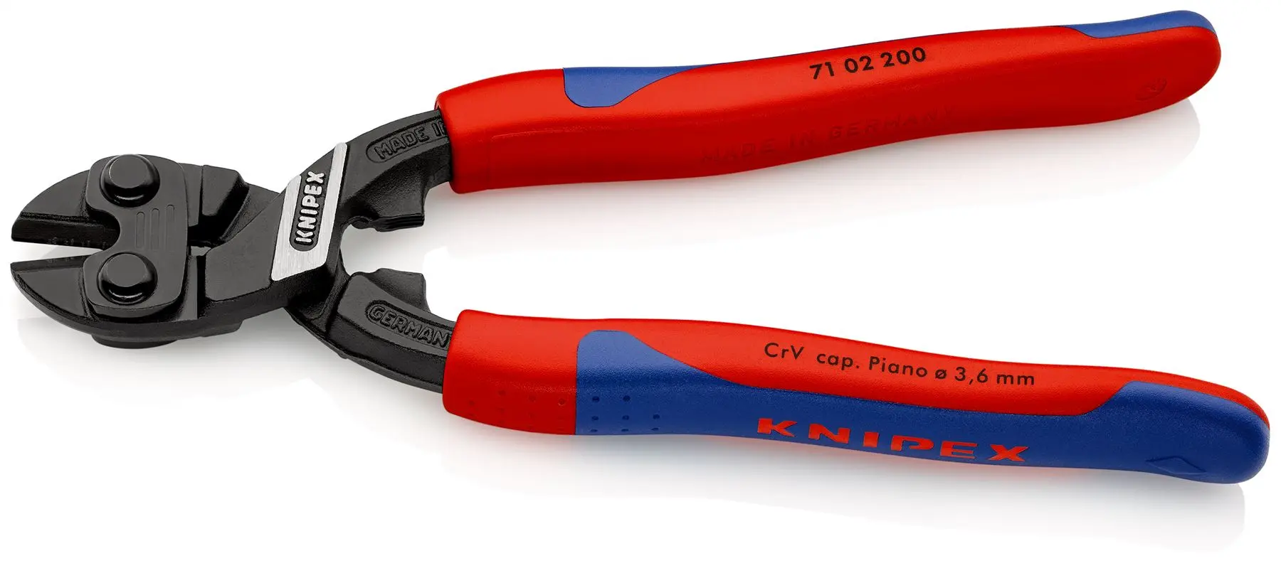 KNIPEX CoBolt Compact Bolt Cutters 200mm Multi Component Grips 71 02 200 SB - Image 2