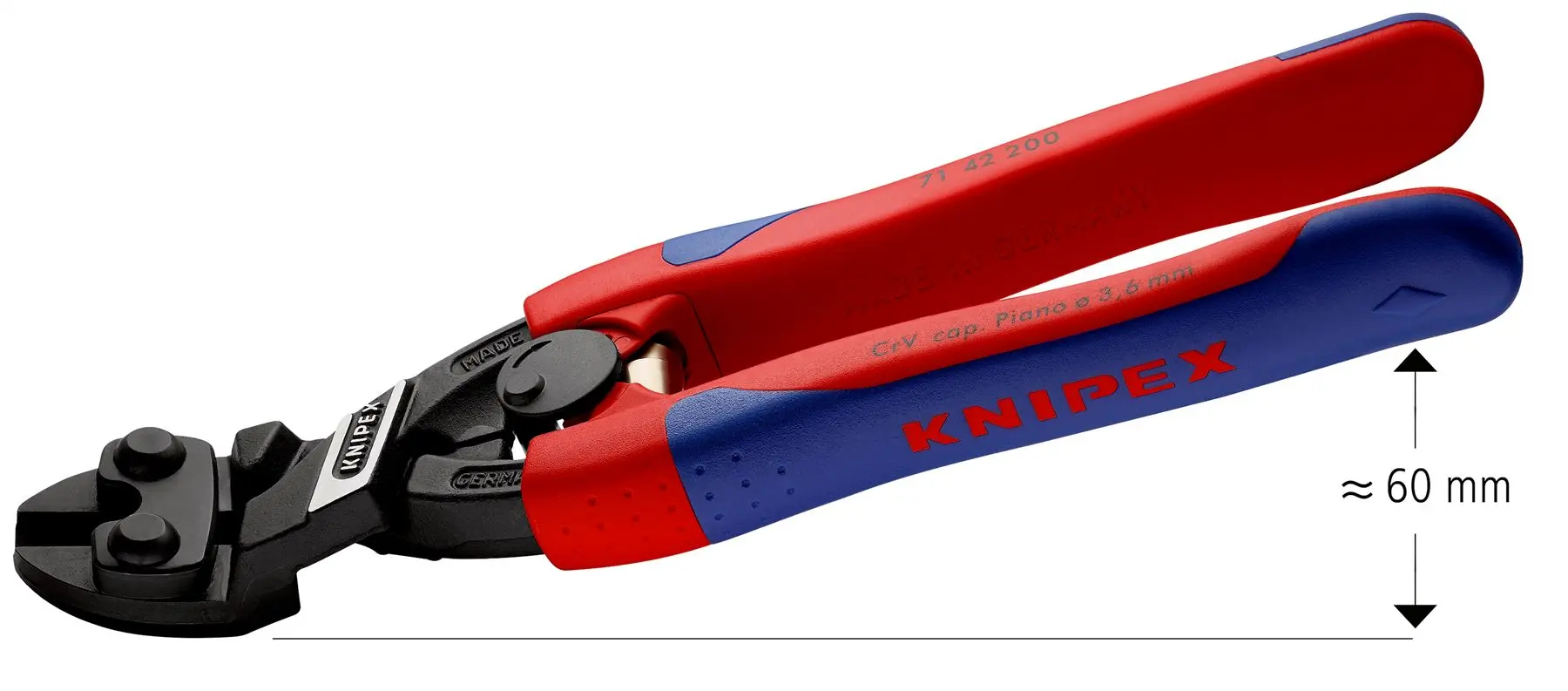 Knipex Cobolt Compact Bolt Cutters Cutting Pliers 200mm Multi Component Grips 71 42 200 - Image 8