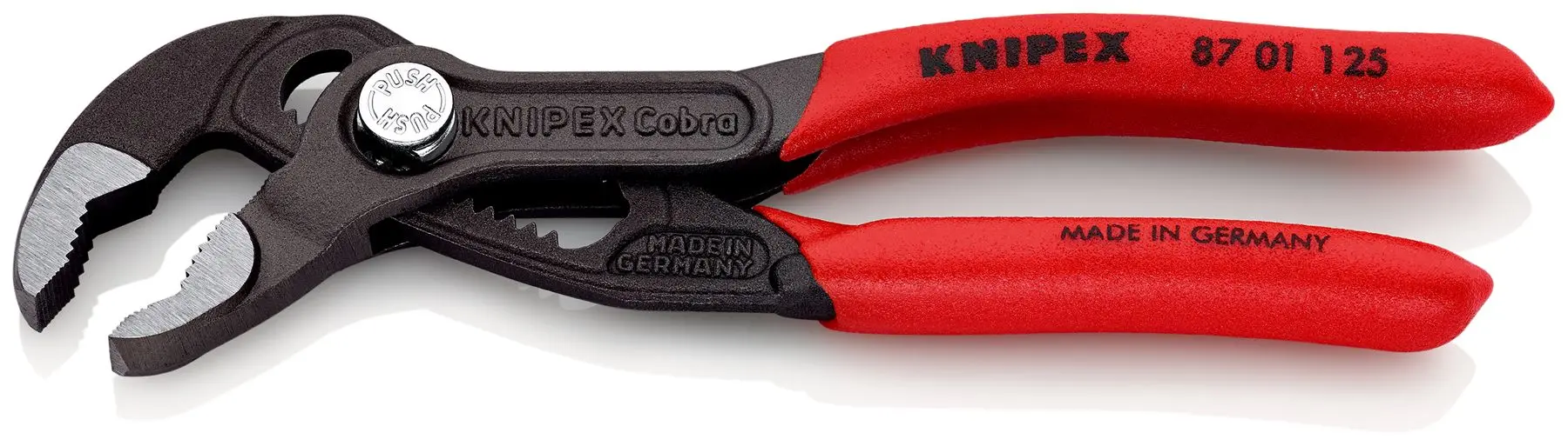 KNIPEX Cobra High Tech Water Pump Pliers 125mm Plastic Coated Handles Non Slip 87 01 125 SB - Image 2