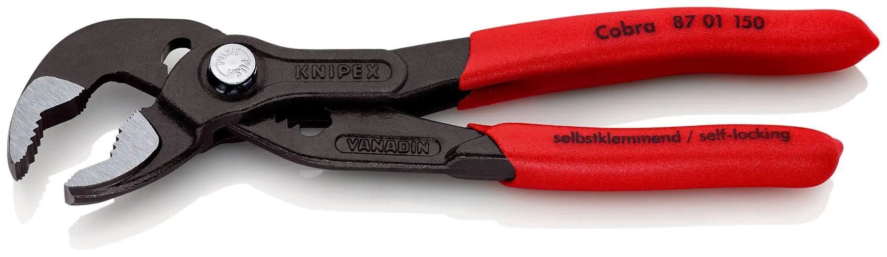 KNIPEX Cobra High Tech Water Pump Pliers 150mm Plastic Coated Handles Non Slip 87 01 150 SB - Image 2