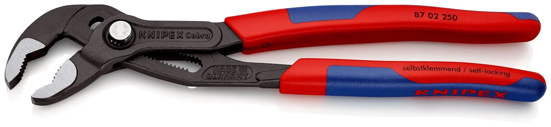 KNIPEX Cobra High Tech Water Pump Pliers 250mm Multi Component Grips 87 02 250 SB - Image 3