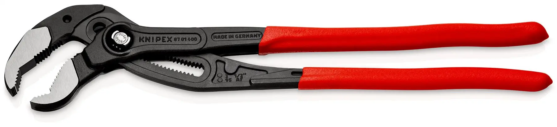 KNIPEX Cobra XL High Tech Water Pump Pliers 400mm Plastic Coated Handles Non Slip 87 01 400 SB - Image 2