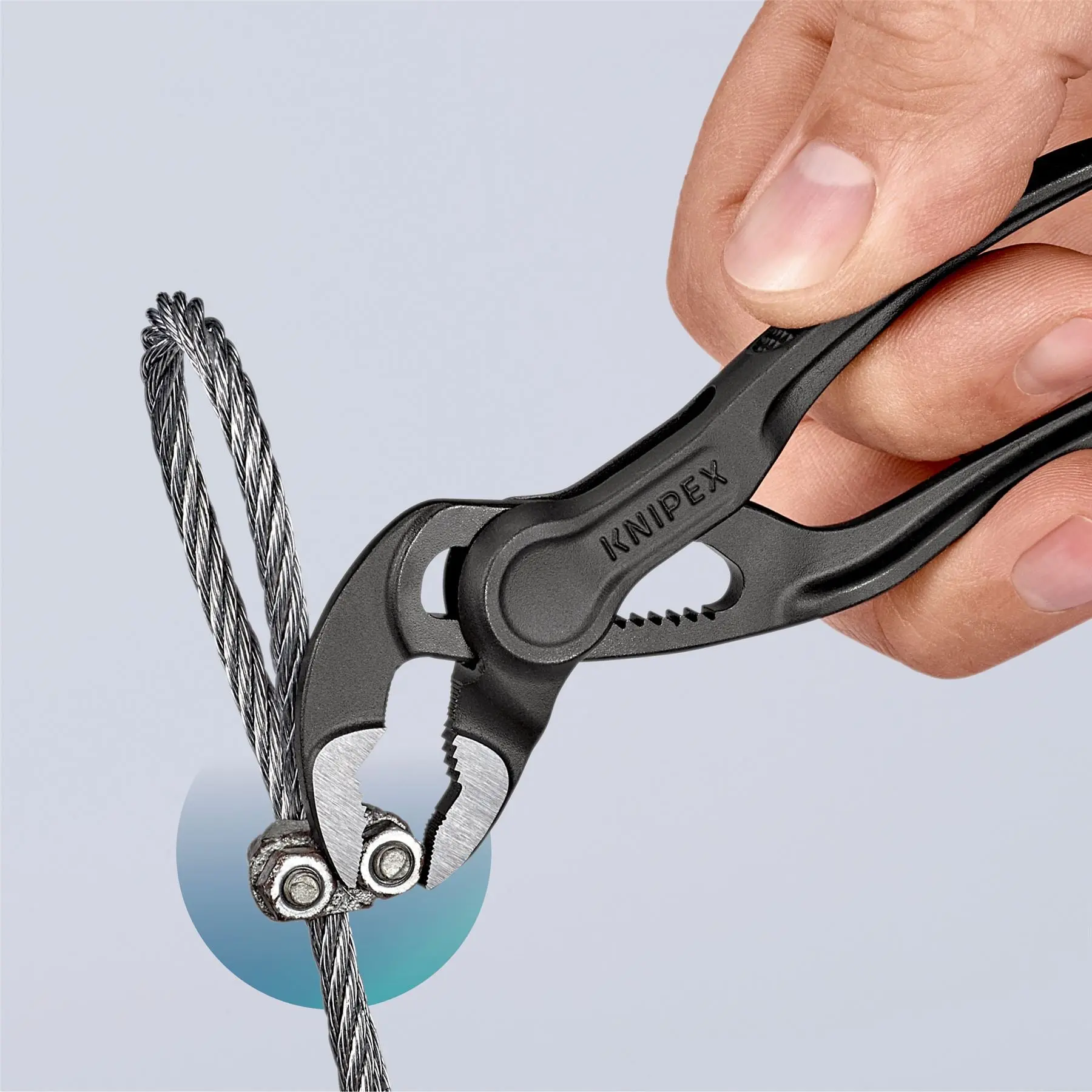 KNIPEX Cobra XS 100mm Pipe Wrench and Water Pump Pliers Ø 28 mm Capacity 87 00 100 - Image 2