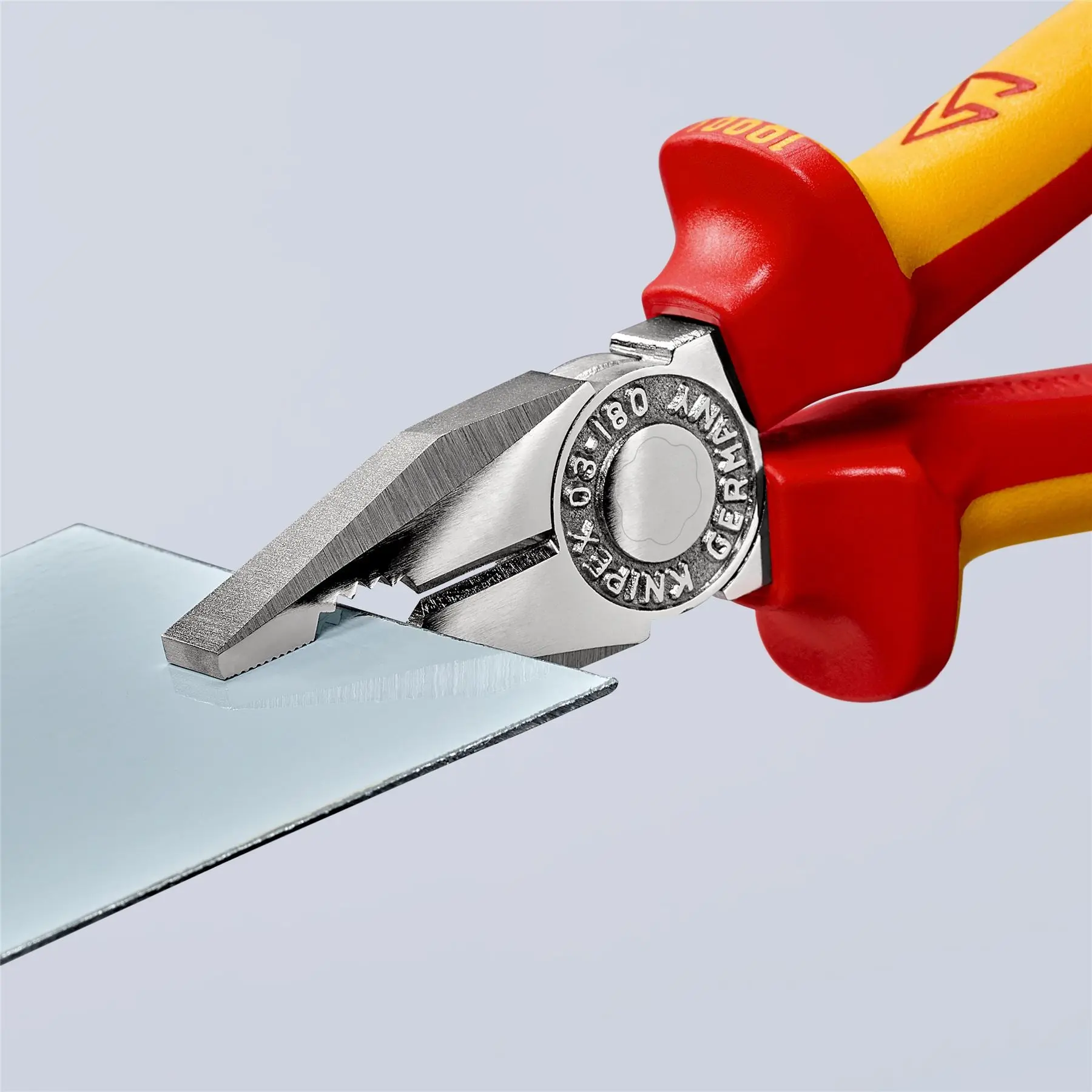 KNIPEX Combination Pliers 180mm VDE Chrome Multi Component Grips 03 06 180 SB - Image 8