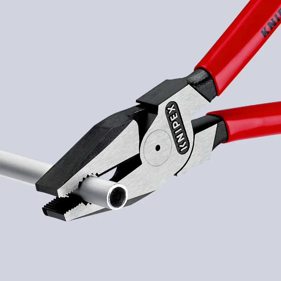 KNIPEX Combination Pliers High Leverage 180mm Plastic Coated 02 01 180 - Image 4