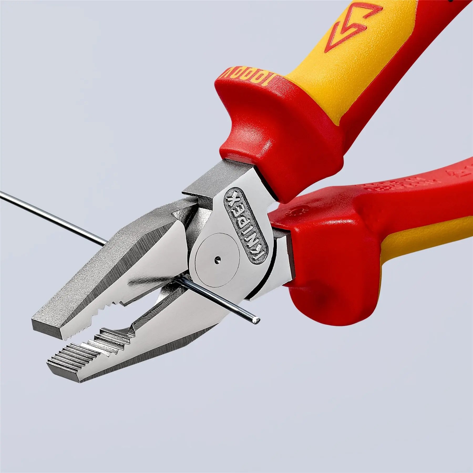 KNIPEX Combination Pliers High Leverage 180mm VDE Multi Component Grips 02 06 180 - Image 6