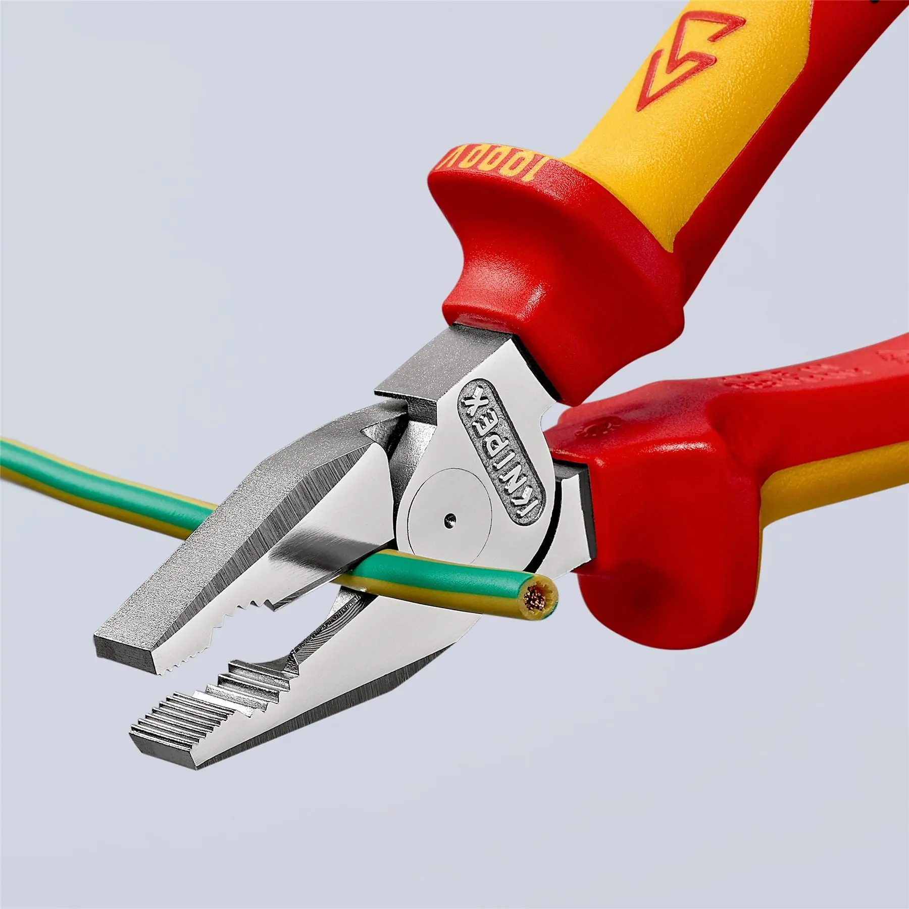 KNIPEX Combination Pliers High Leverage 180mm VDE Multi Component Grips 02 06 180 SB - Image 5