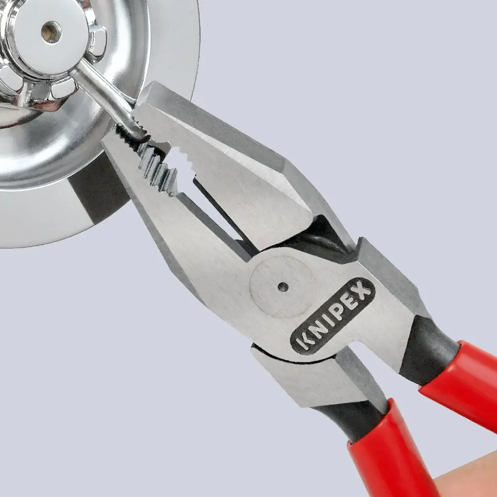 KNIPEX Combination Pliers High Leverage 200mm Plastic Coated 02 01 200 - Image 3
