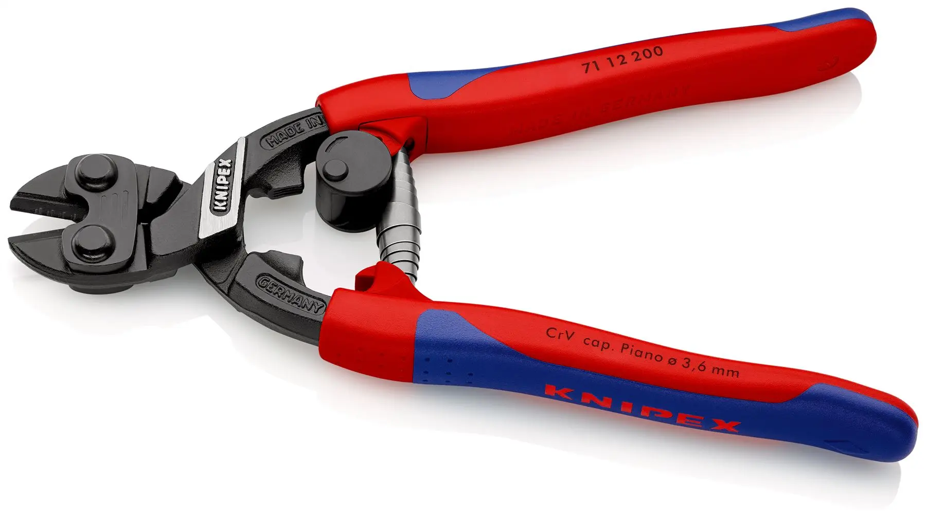 KNIPEX Compact Bolt Cutters CoBolt Cutting Pliers 200mm Multi Component Grips 71 12 200 SB - Image 2