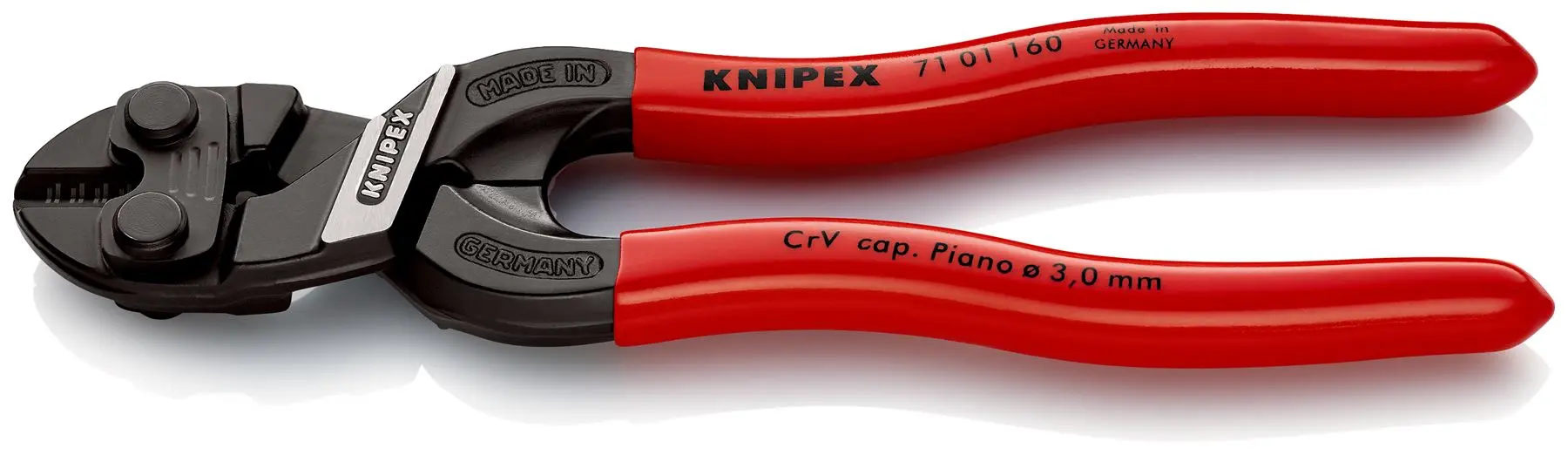 KNIPEX Compact Bolt Cutters CoBolt S Cutting Pliers 160mm Plastic Coated Handles 71 01 160