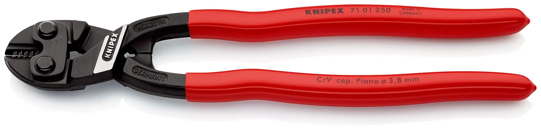 KNIPEX Compact Bolt Cutters CoBolt XL Cutting Pliers 250mm Plastic Coated Handles 71 01 250 SB