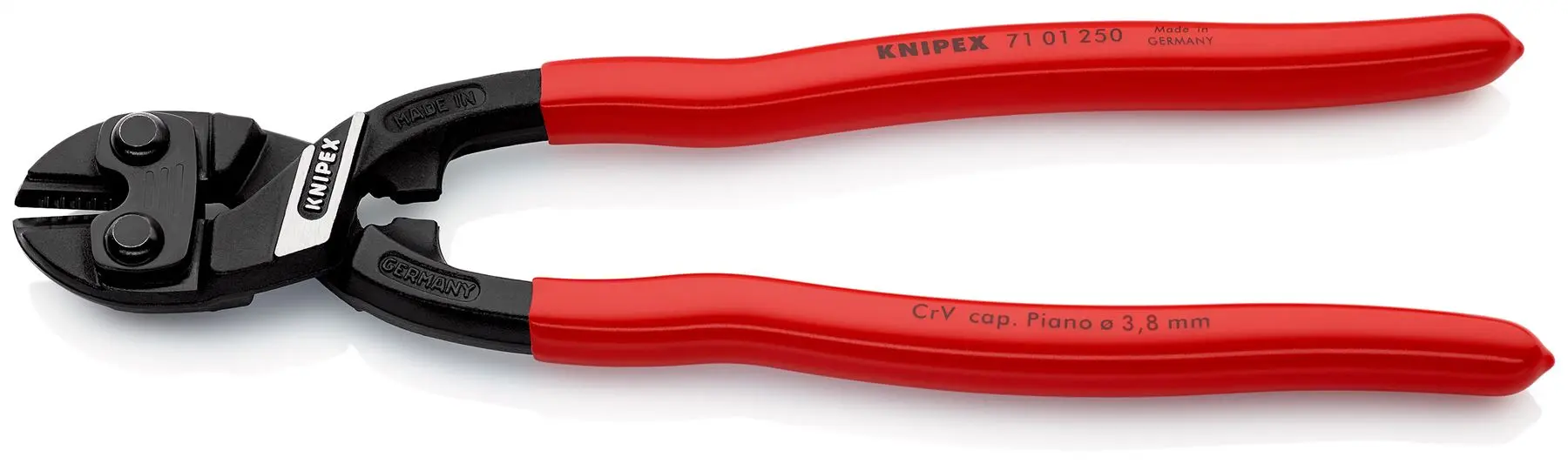 KNIPEX Compact Bolt Cutters CoBolt XL Cutting Pliers 250mm Plastic Coated Handles 71 01 250 SB - Image 2