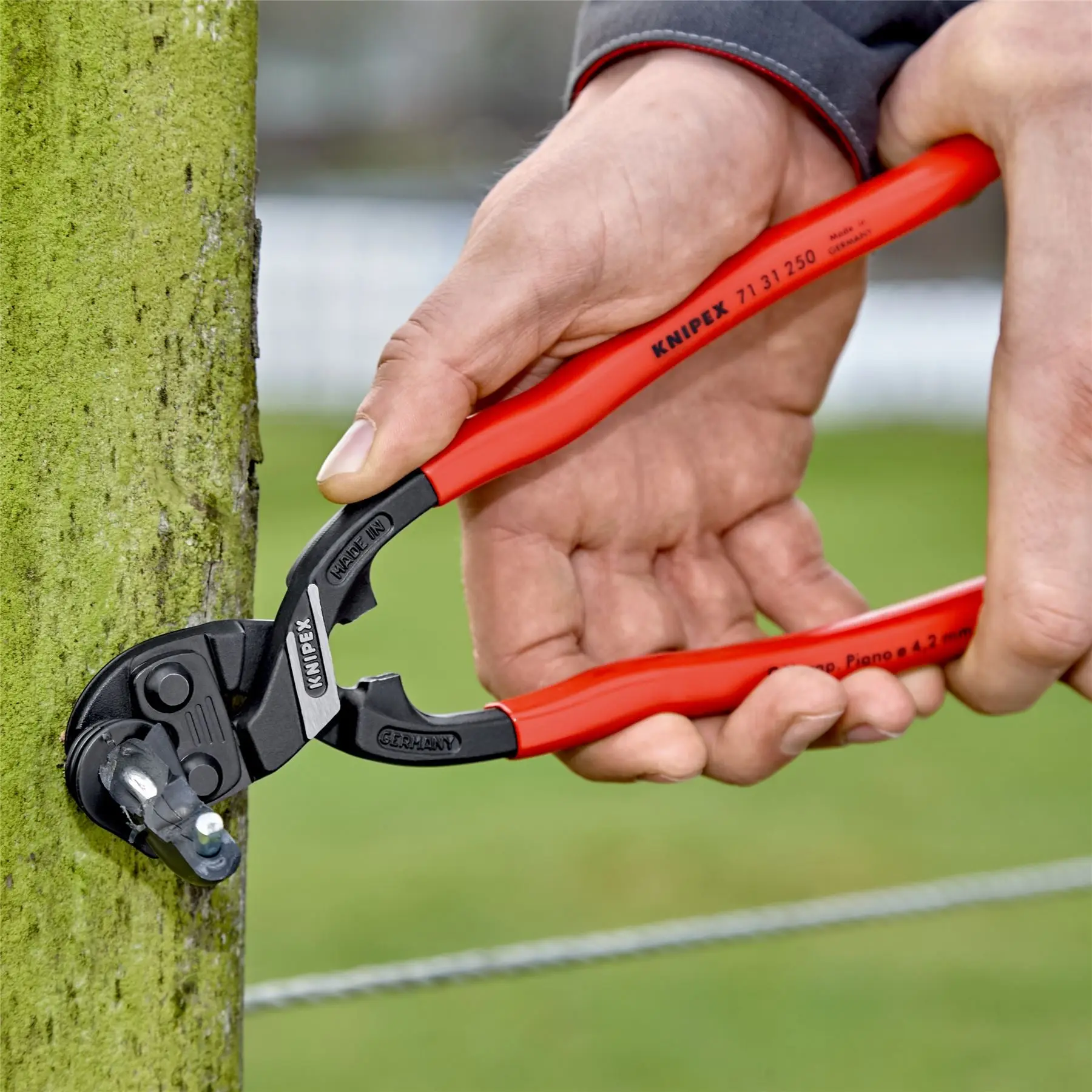 KNIPEX Compact Bolt Cutters CoBolt XL Cutting Pliers 250mm Plastic Coated Handles 71 31 250 SB - Image 3
