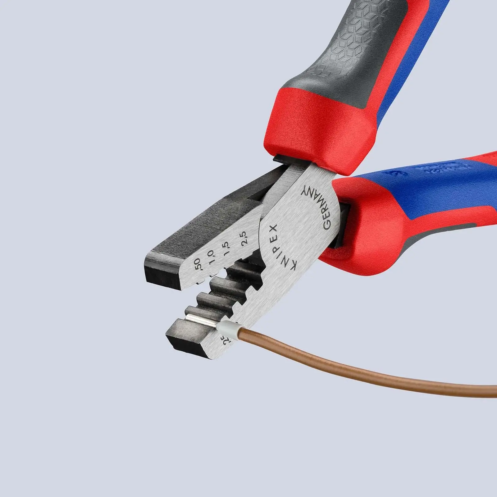 KNIPEX Crimping Pliers for Wire Ferrules 145mm 0.25-2.5mm² 145mm Multi Component Grips 97 62 145 A - Image 5