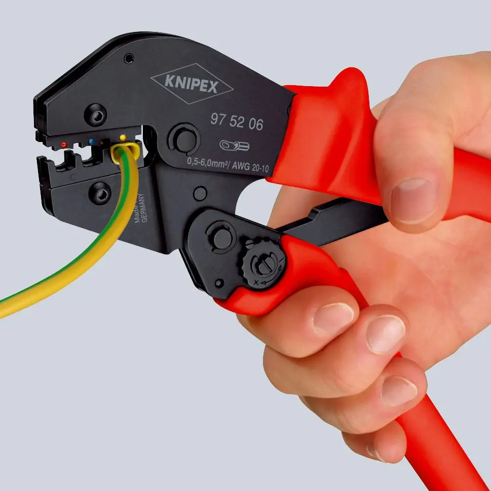 KNIPEX Crimping Pliers Two Hand Operation for Solder Free Electrical Connections 250mm 97 52 06 - Image 4