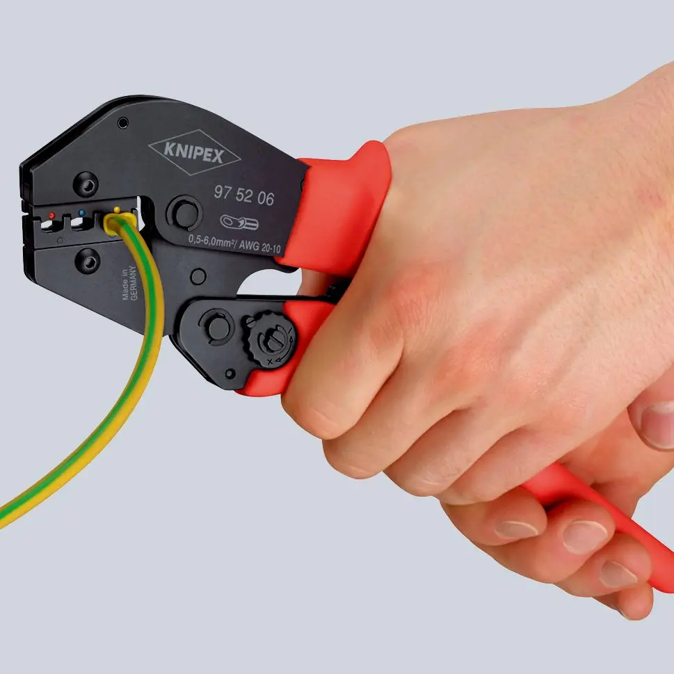 KNIPEX Crimping Pliers Two Hand Operation for Solder Free Electrical Connections 250mm 97 52 06 - Image 5