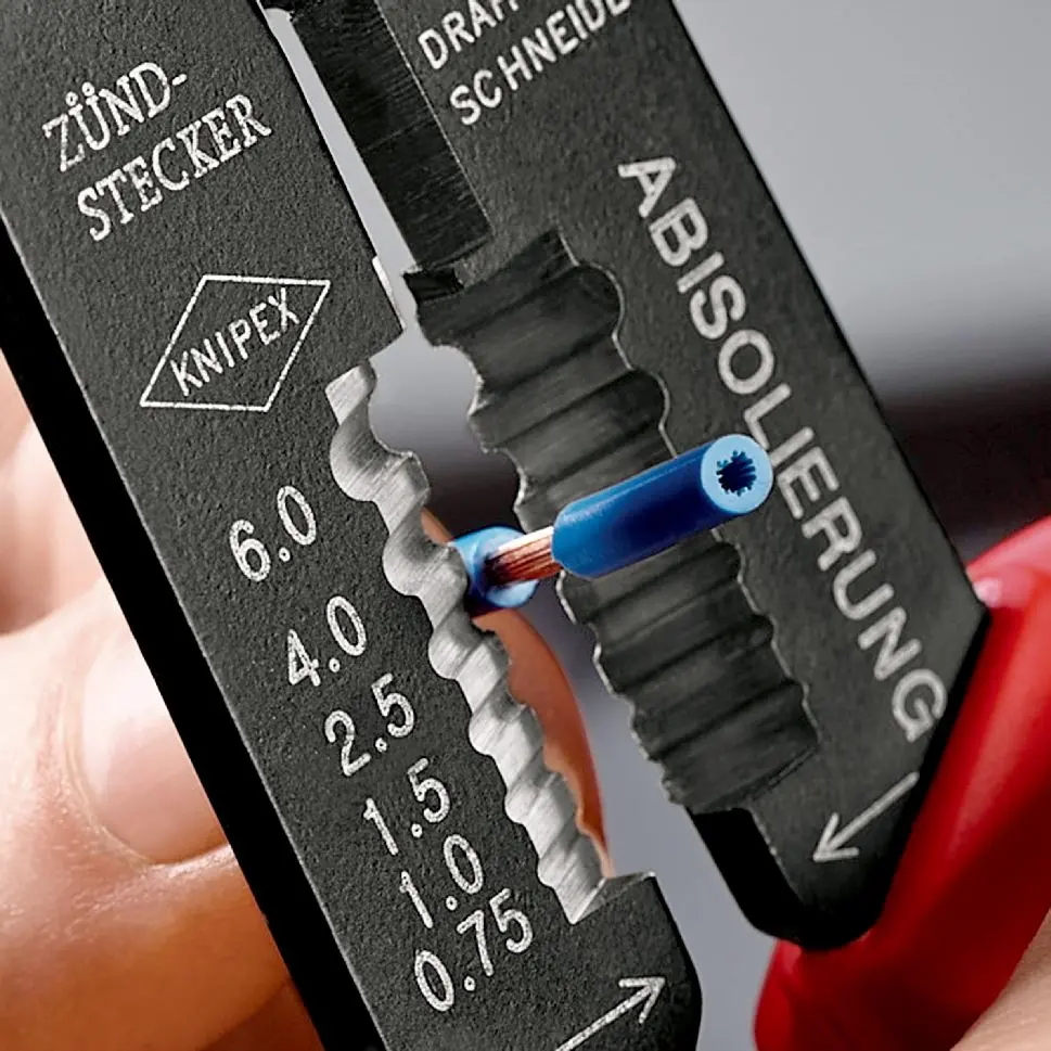 KNIPEX Crimping Pliers Wire Strippers for Non and Insulated Terminals 240mm Multi Component Grips 97 32 240 SB - Image 6