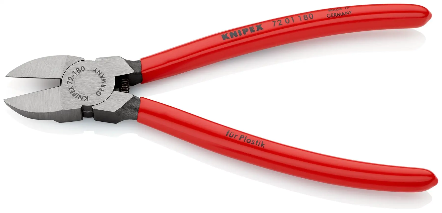 Knipex Cutting Pliers 180mm Diagonal Cutters for Plastics 72 01 180 - Image 3