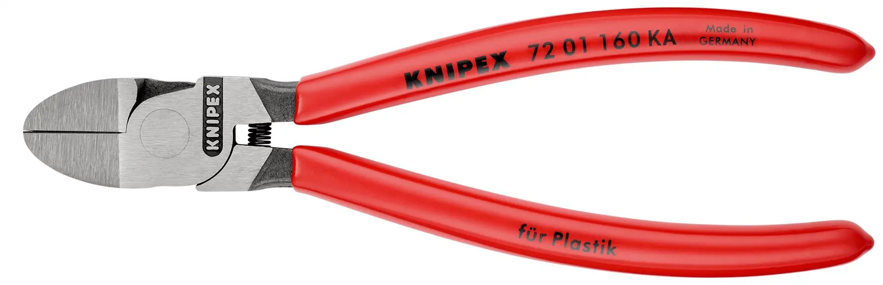 Knipex Diagonal Cutter for Plastics Round Head Pliers 160mm 72 01 160 KA - Image 3