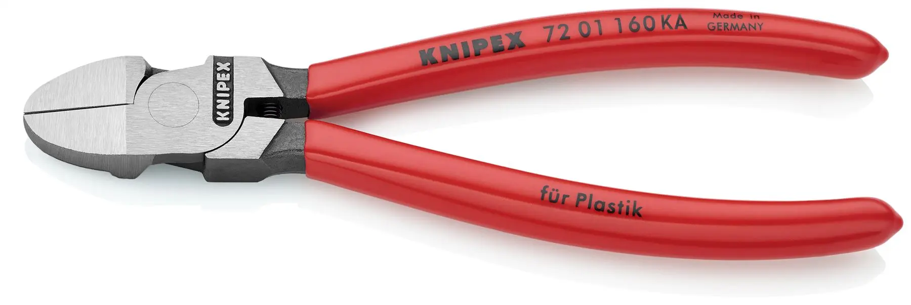 Knipex Diagonal Cutter for Plastics Round Head Pliers 160mm 72 01 160 KA - Image 4