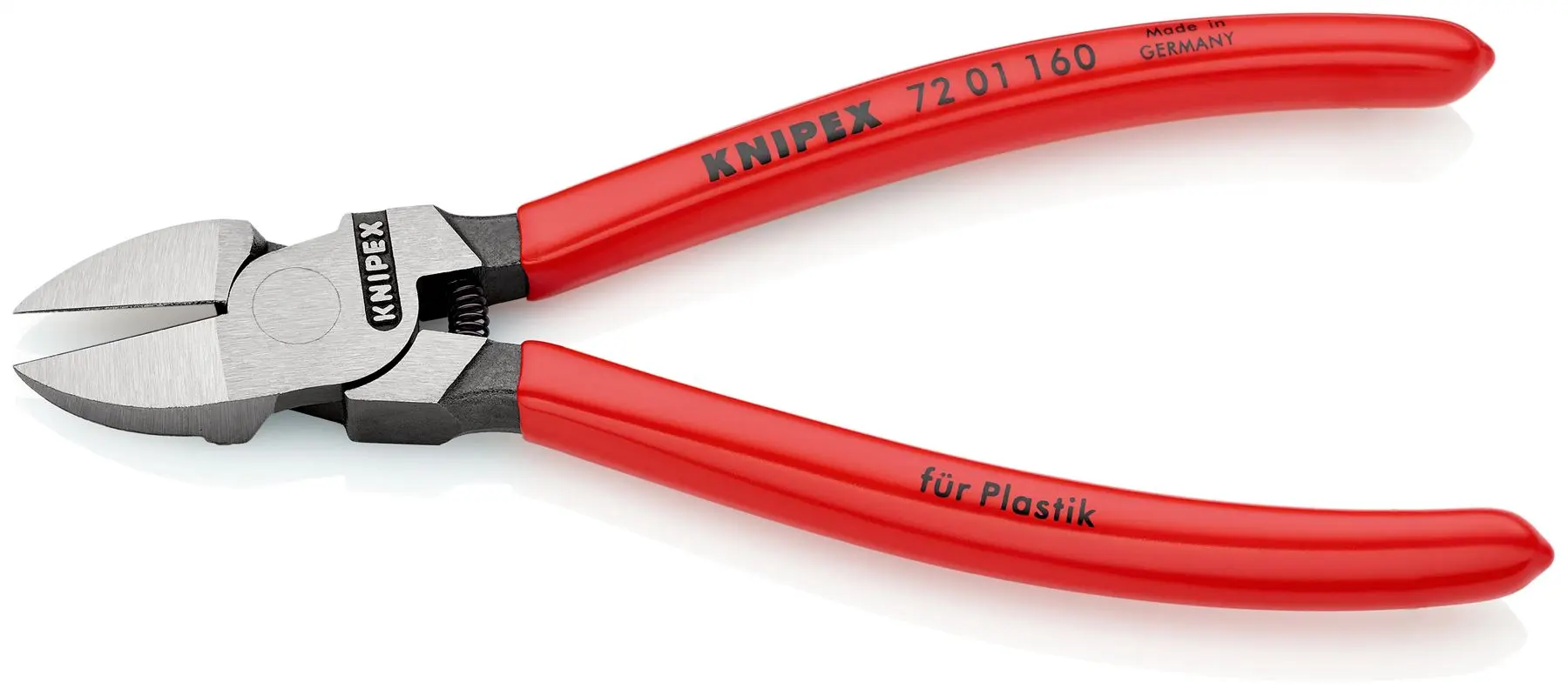 KNIPEX Diagonal Cutting Pliers for Plastics Side Cutters 160mm Plastic Coated Handles 72 01 160 SB - Image 2