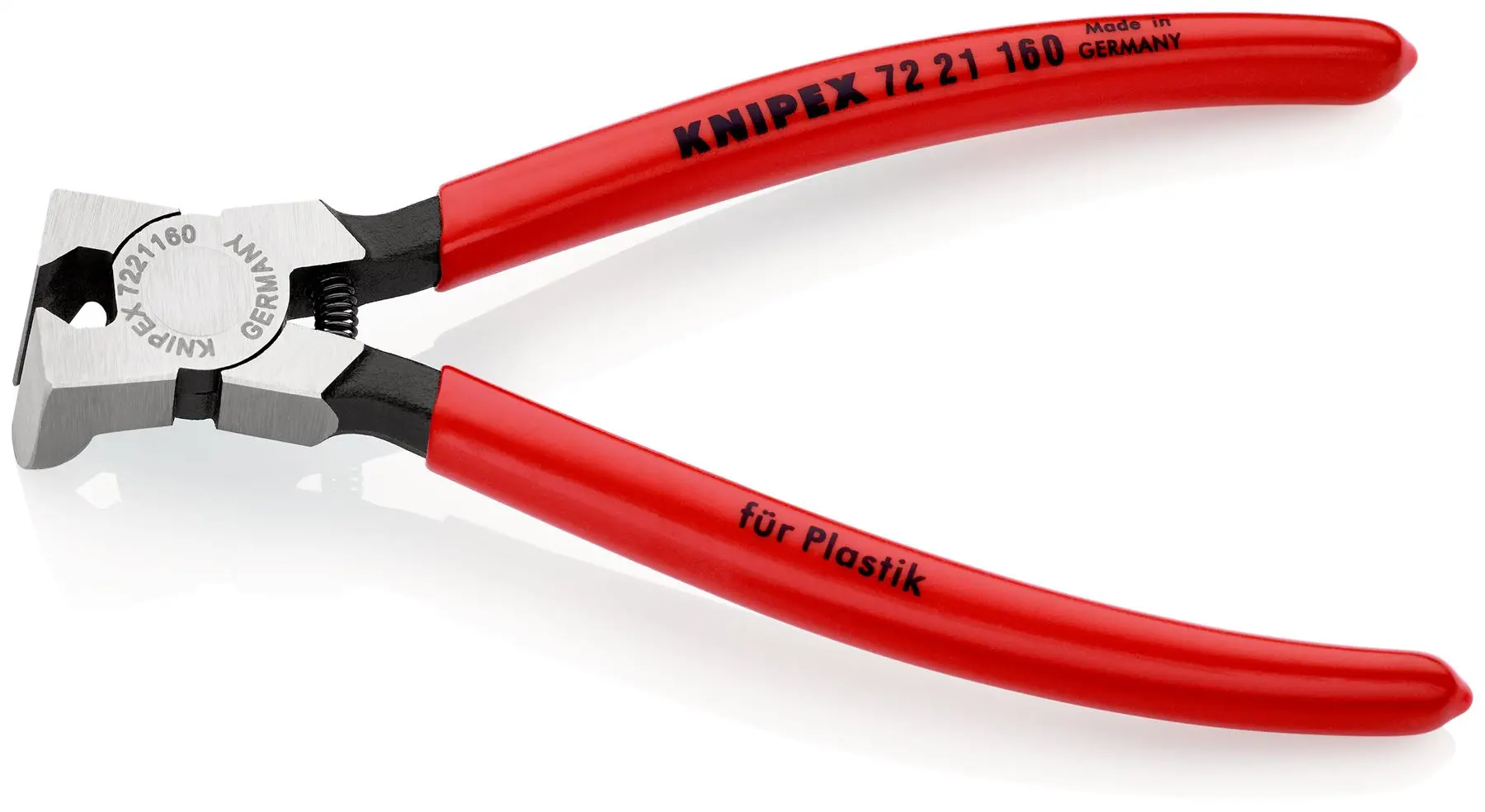 Knipex Diagonal Side Cutters for Plastics 160mm 85° Cutting Pliers Grips 72 21 160 - Image 2