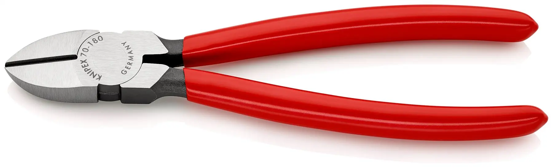 KNIPEX Diagonal Side Cutting Pliers 180mm Plastic Coated Handles 70 01 180 SB