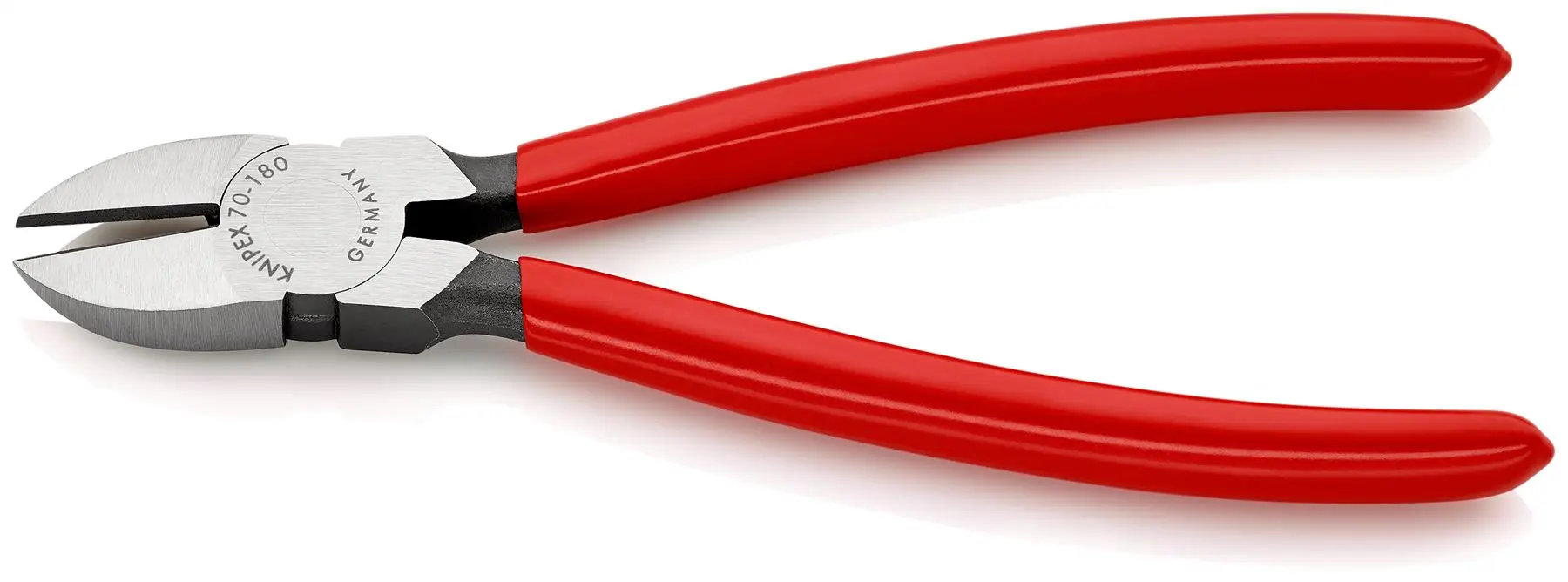 KNIPEX Diagonal Side Cutting Pliers 180mm Plastic Coated Handles 70 01 180 SB - Image 2