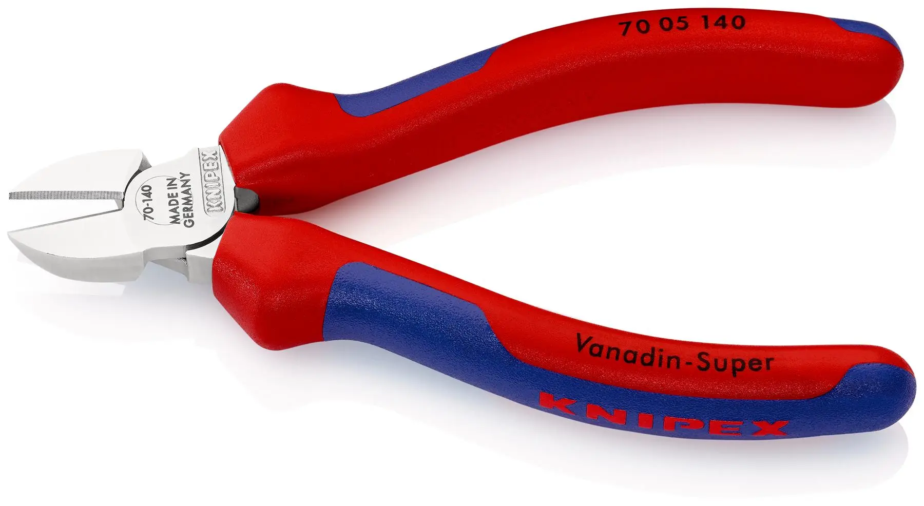 KNIPEX Diagonal Side Cutting Pliers Chrome 140mm Multi Component Grips 70 05 140 - Image 2