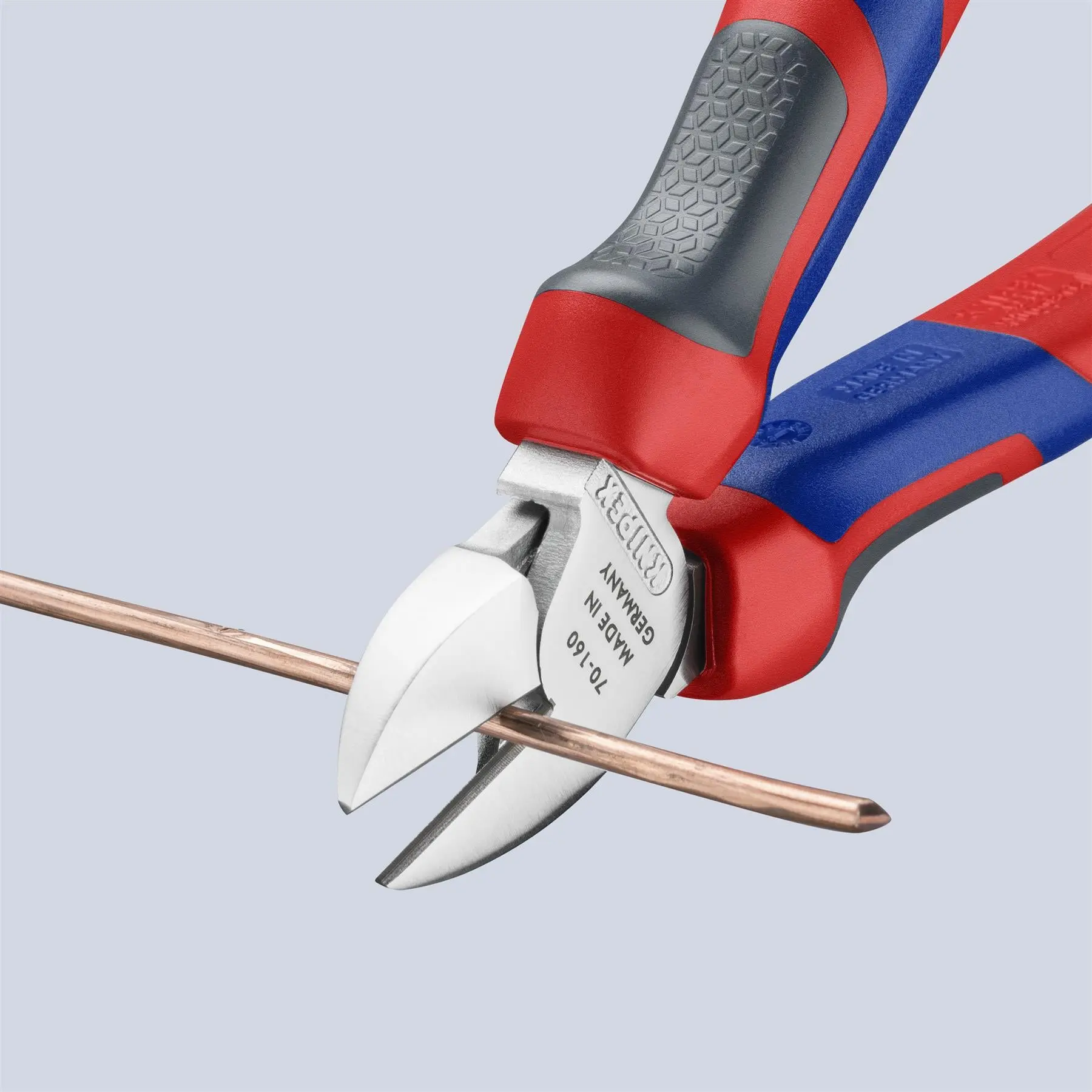 KNIPEX Diagonal Side Cutting Pliers Chrome 160mm with Comfort Handles 70 05 160 - Image 3