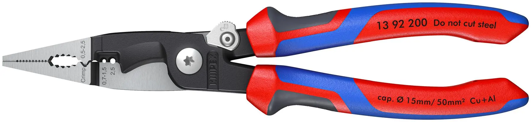 Knipex Electrical Installation Pliers with Multi Component Grips 200mm 13 92 200