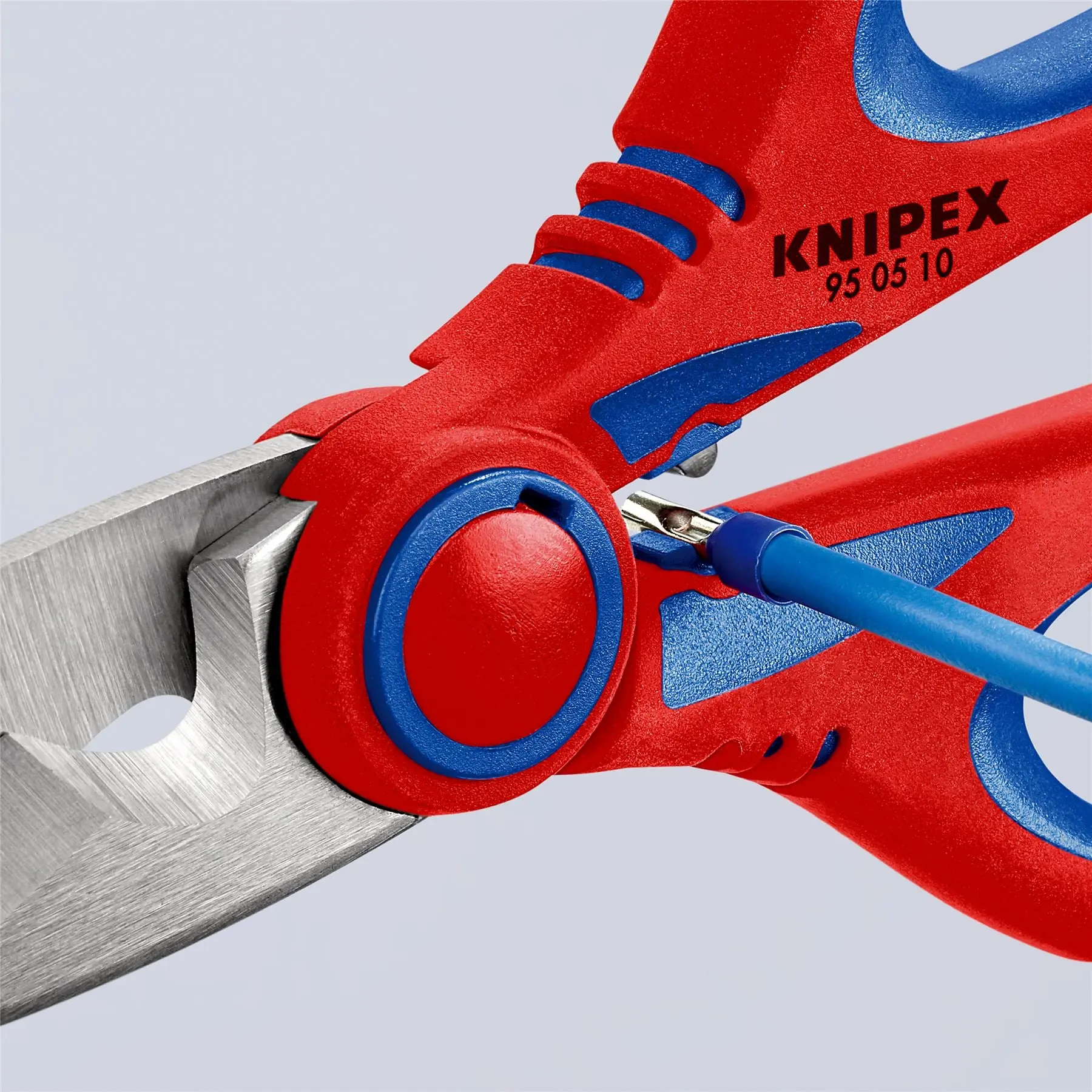Knipex Electricians Shears 160mm Multi Component Grips 95 05 10 SB - Image 4