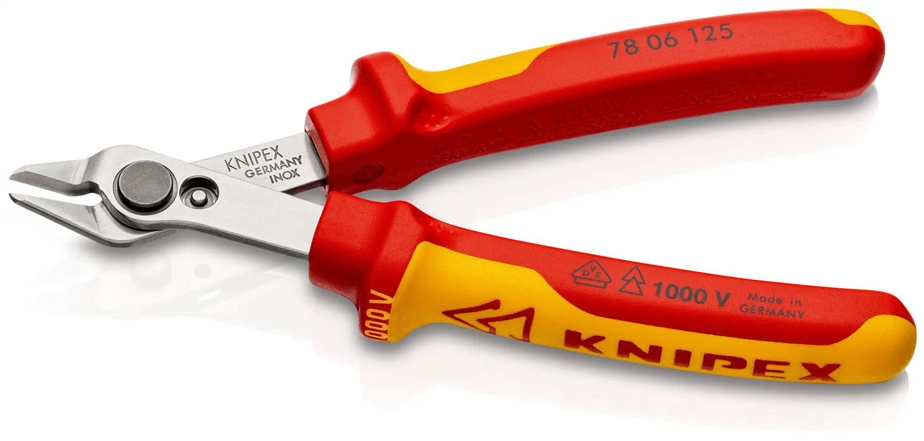 Knipex Electronic Super Knips® 125mm VDE Insulated Fine Wire Cutting Pliers 78 06 125 - Image 10