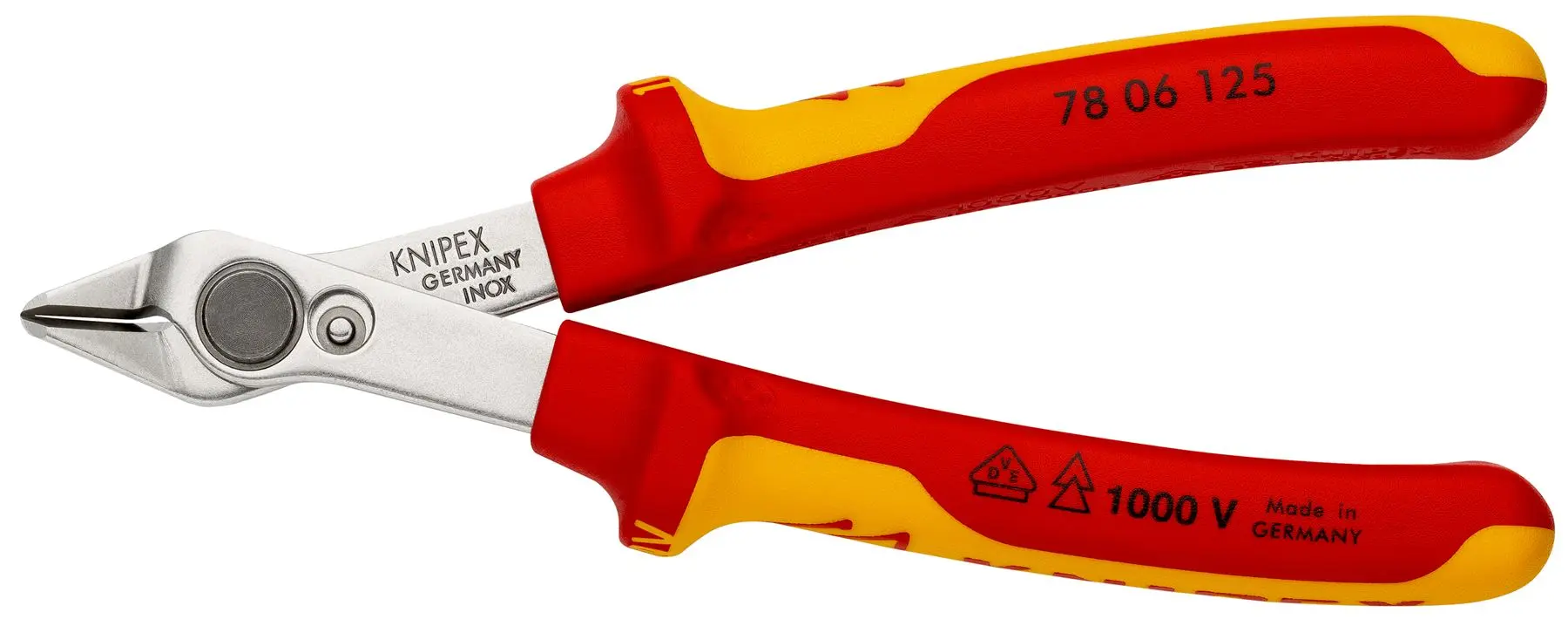 Knipex Electronic Super Knips® 125mm VDE Insulated Fine Wire Cutting Pliers 78 06 125 - Image 11