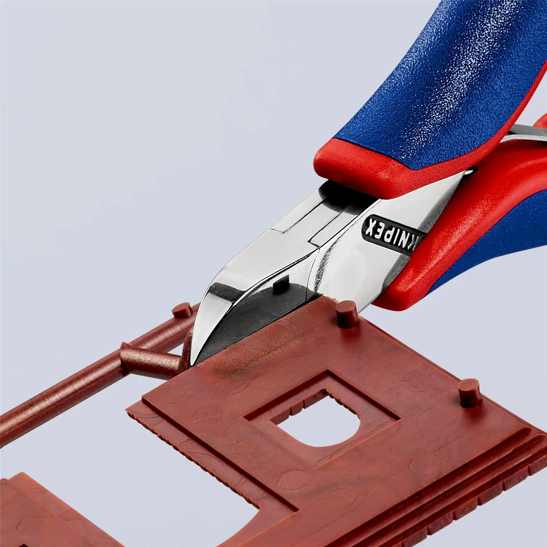 KNIPEX Electronics Diagonal Cutter Pliers Round Head without Bevel 115mm Multi Component Grips 77 22 115 - Image 3