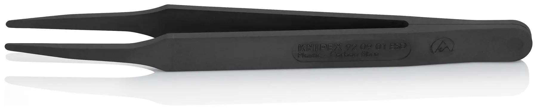 KNIPEX Electronics Plastic Tweezers 115mm Blunt Tip 92 09 01 ESD