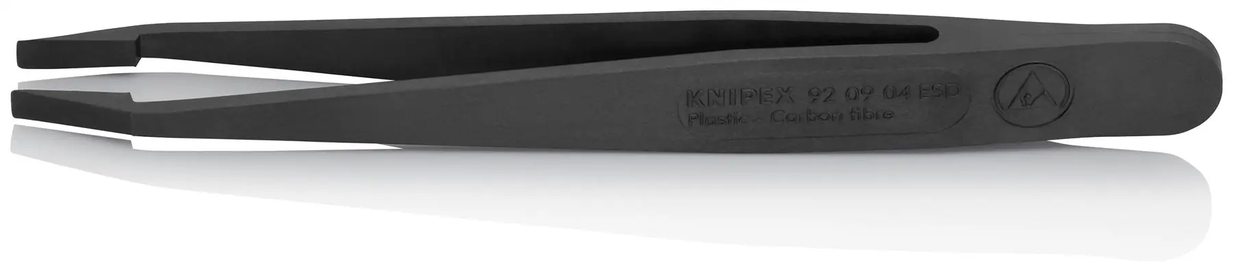 KNIPEX Electronics Plastic Tweezers 115mm Blunt Tip 92 09 04 ESD