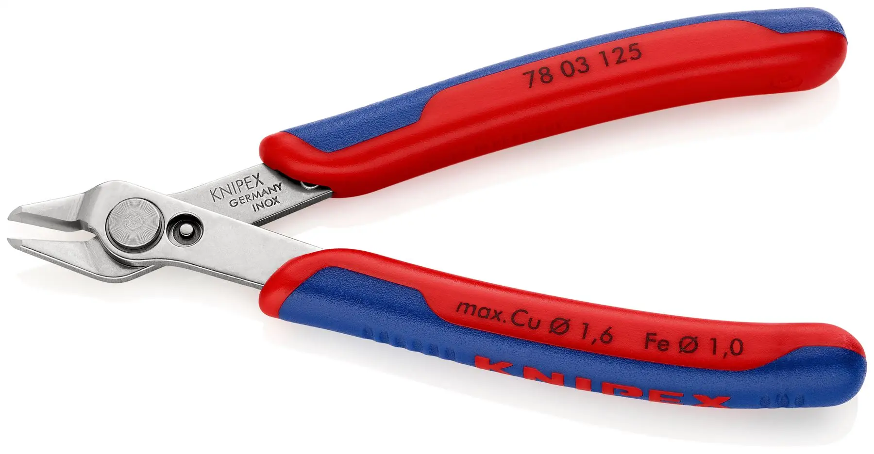 KNIPEX Electronics Super Knips Precision Cutting Pliers 125mm Multi Component Grips 78 03 125 SB - Image 2